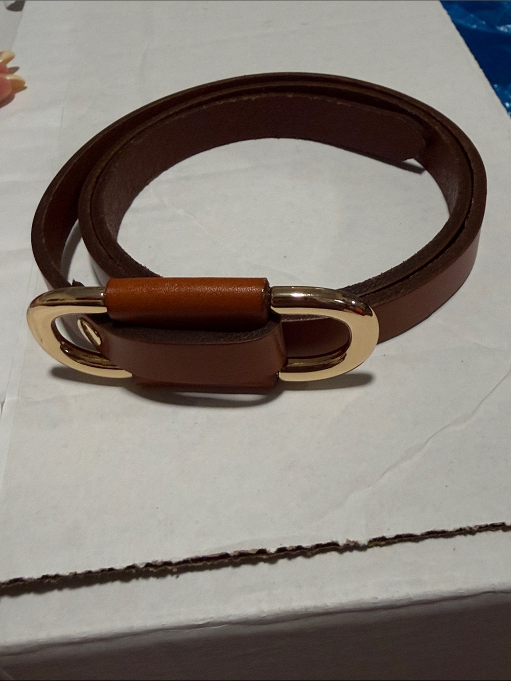 Anthropologie the Blake skinny belt XS in cedar - Picture 5 of 7